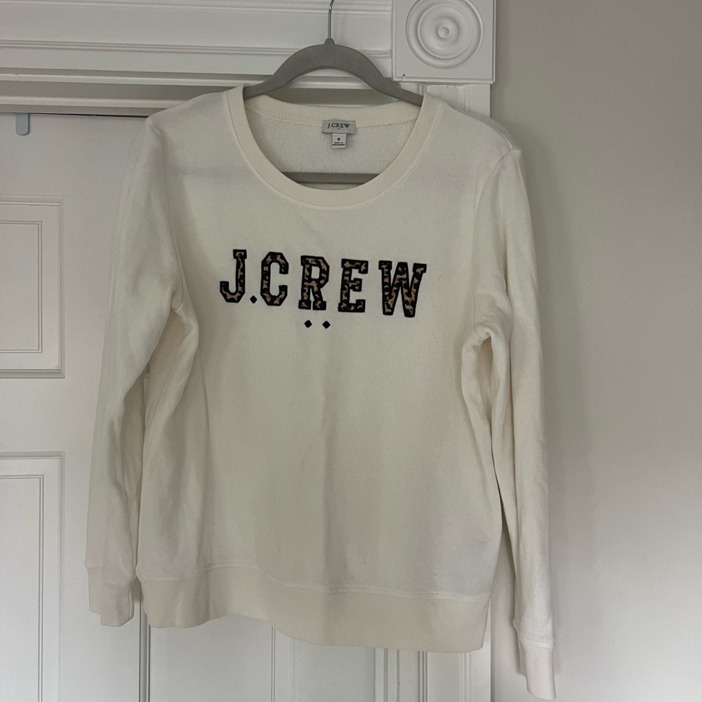J. Crew Women's White Crew Neck Sweater